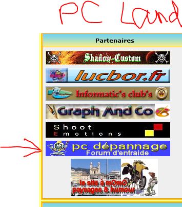 PC Land affiche la bannière lien de  "pc dépannage" Pour_c10