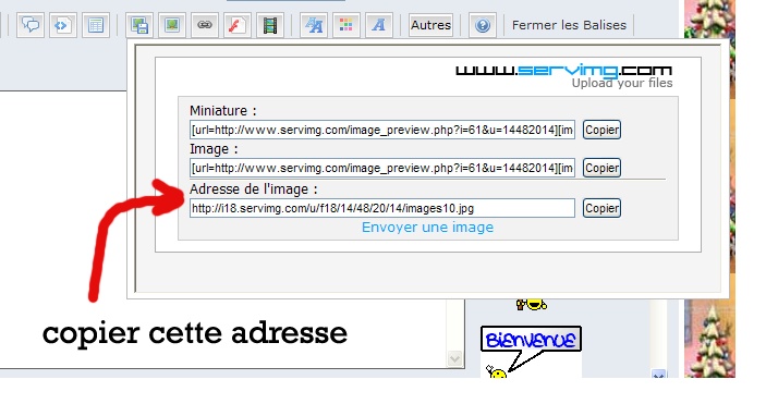 Comment mettre des photos. "AIDE" Upload11