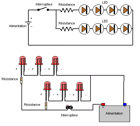 Comment connecter des LEDs? Plusie12