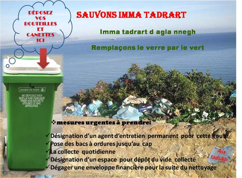 flyer avec lequel nous sensibiliserons pour la sauvegarde et la réhabilitation de la route touristique d'Imma Tadrart. 531