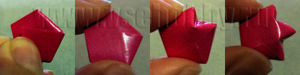 Объемная звездочка оригами Objemn14
