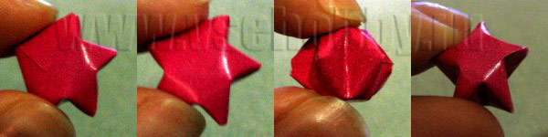 Объемная звездочка оригами Objemn15