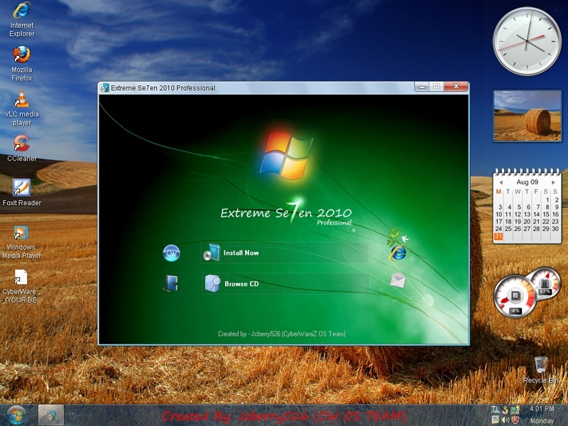 حصريا ويندوز Windows Xp Extreme Se7en 2010 قوه وثبات وجمال بحجم 480 MB على سيرفرات سريعة 3010