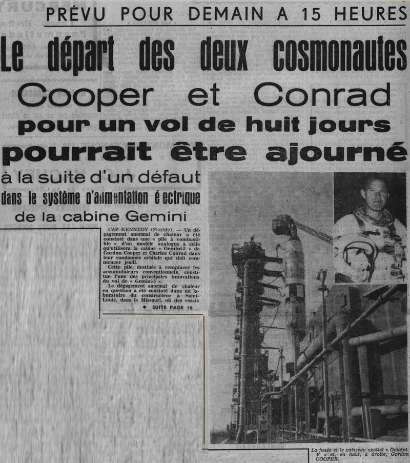 21 août 1965 - Lancement de Gemini 5 65081910