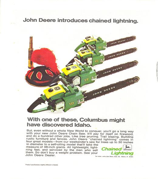 john deere chainsaws Johnde10