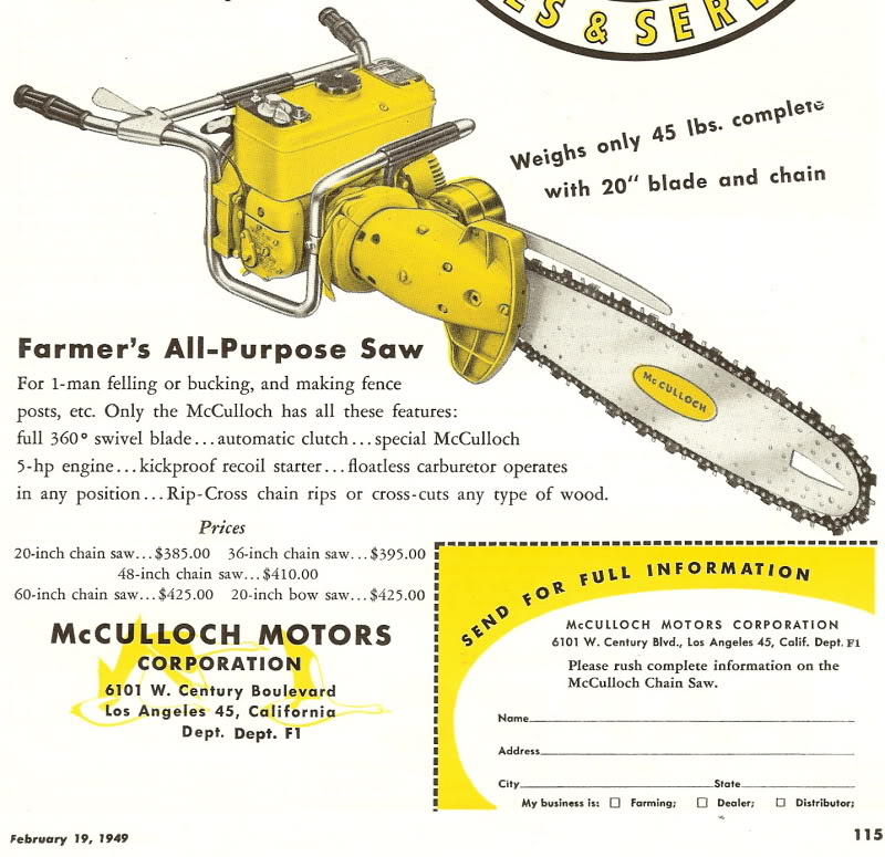mcculloch chainsaws Mac19410