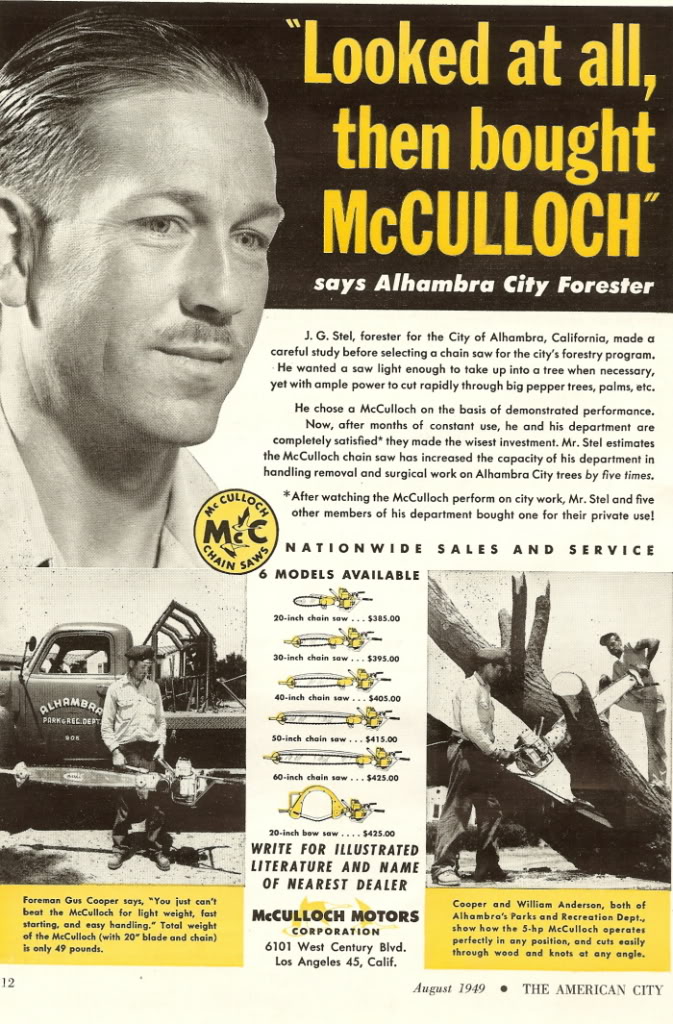 mcculloch chainsaws Macad10