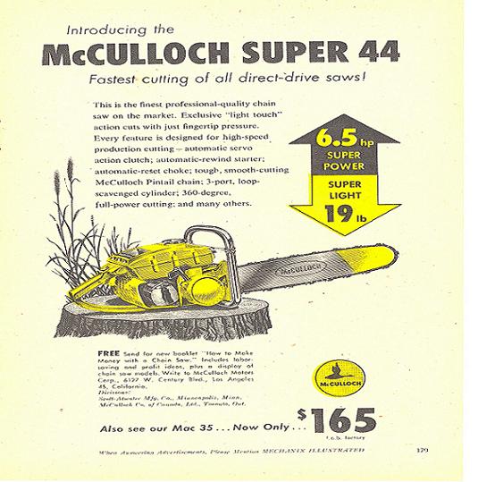 mcculloch chainsaws Mc310