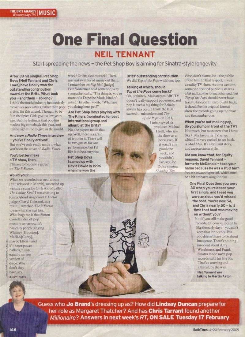 Pet Shop Boys - Presse 28-12-12