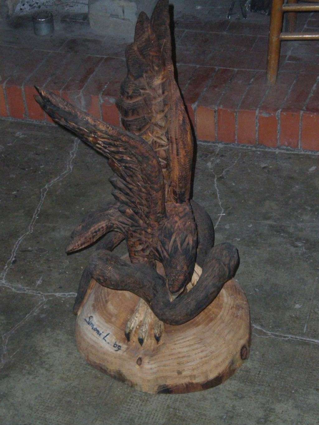 sculture con motosega- Parte1 Aquila13