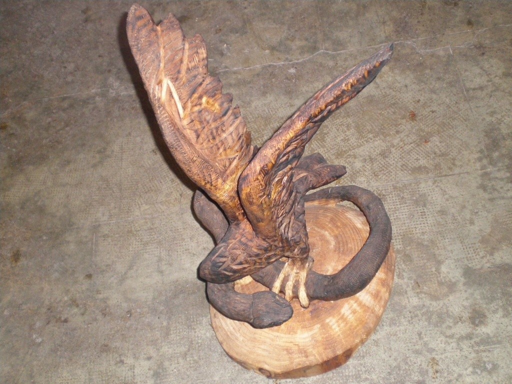 sculture con motosega- Parte1 Aquila17