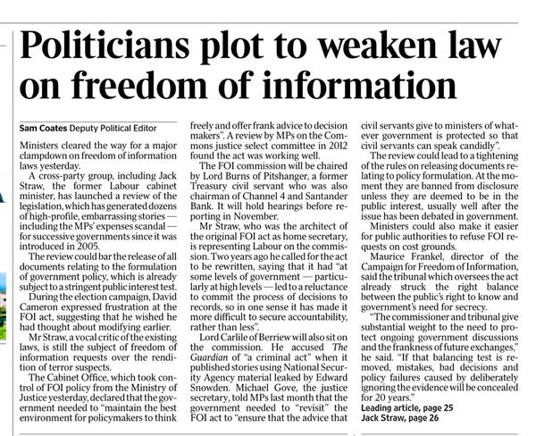 New threat to Freedom of Information Act Sssfoi10