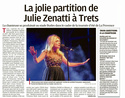 "La Provence" - La jolie partition de Julie Zenatti à Trets La_pro10