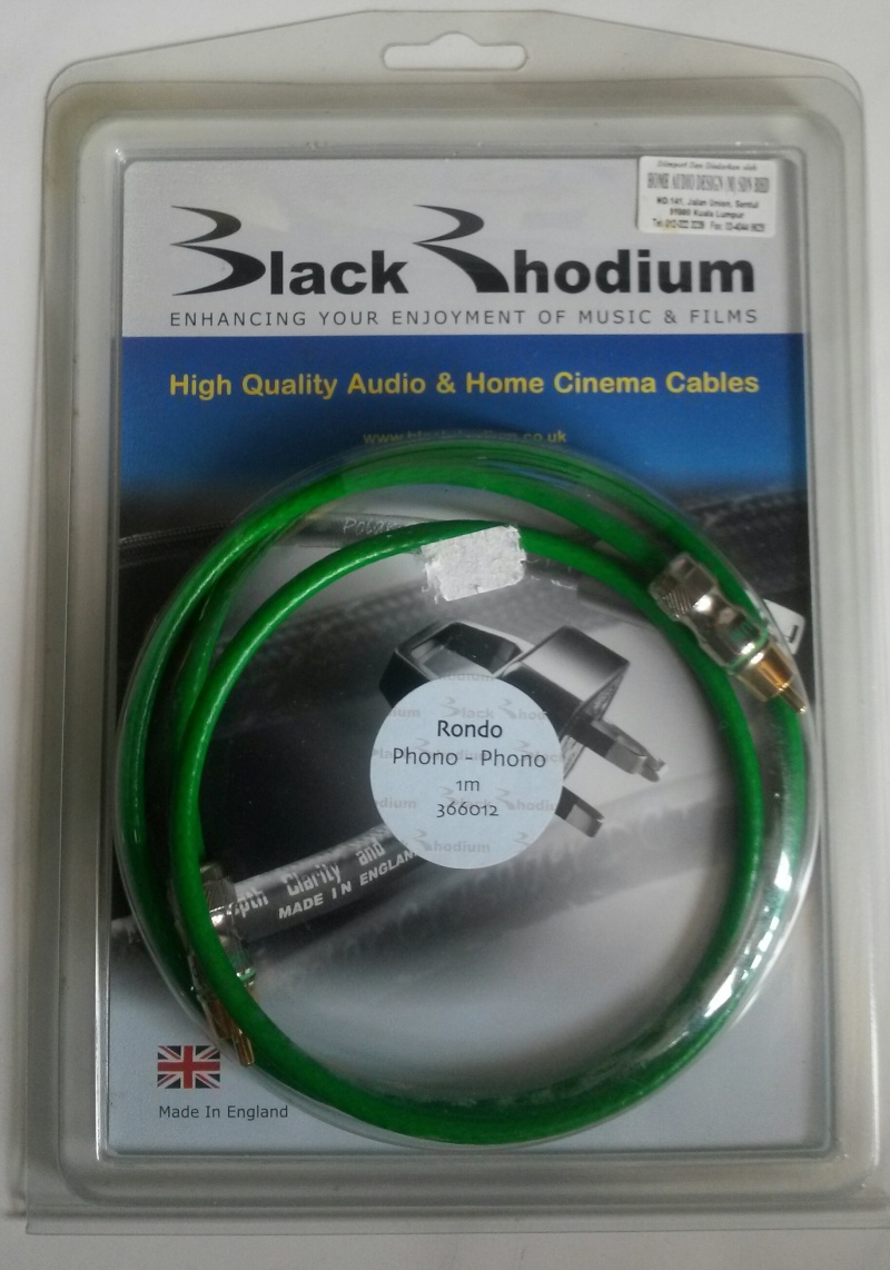 Black Rhodium Rondo 75 ohms Digital Audio Cable - 1m Blackr12