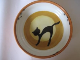 Bols à croquettes ou à eau pour chat, en porcelaine peinte à la main Bolcha14