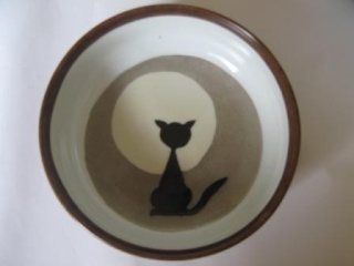 Bols à croquettes ou à eau pour chat, en porcelaine peinte à la main Bolcha15