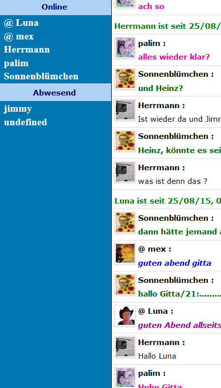 Chat aufklappen - undefined im Chat Mmmmm10