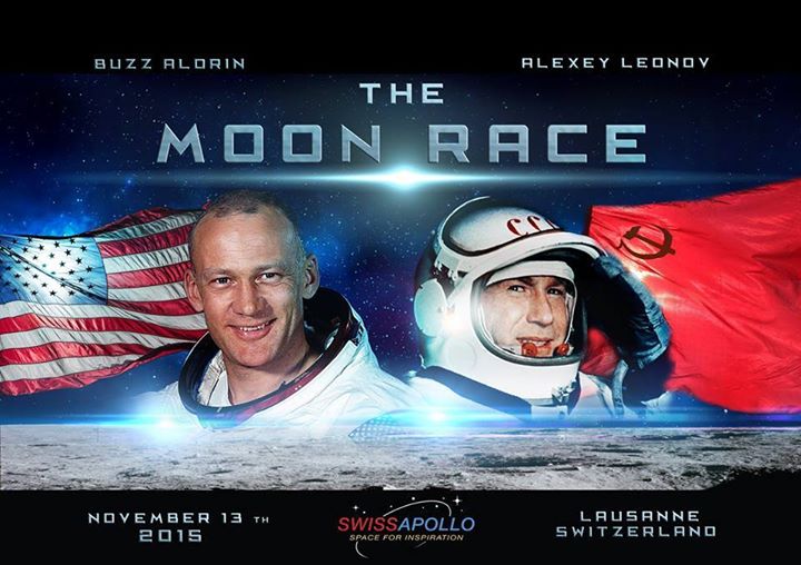 Buzz Aldrin et Alexeï Leonov à Lausanne le 13 novembre 2015. SwissApollo. 10298810