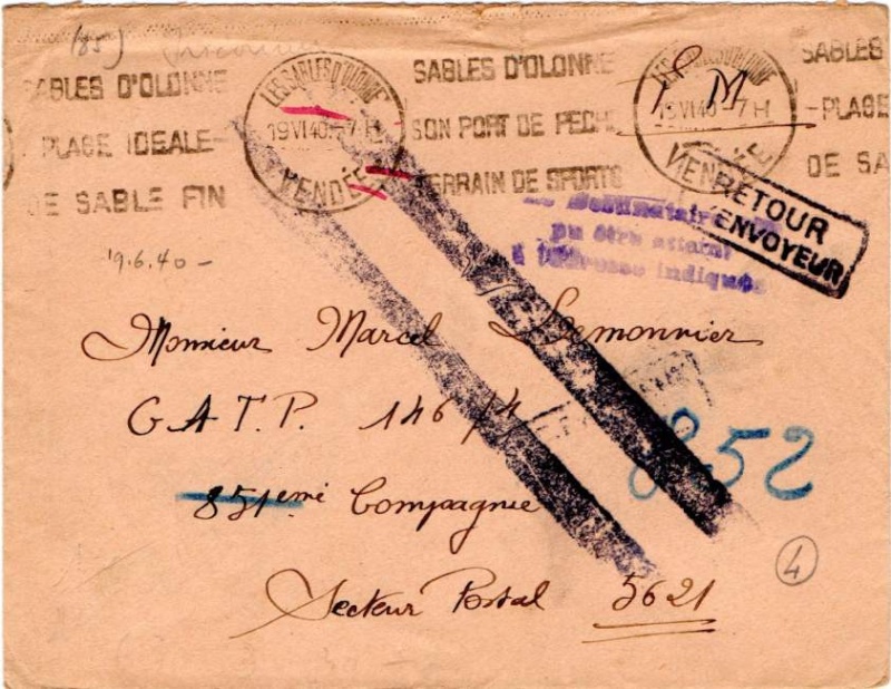 CARTE POSTALE FRANCHISE MILITAIRE PRIORITE pour un prisonnier envoyé au Feldpostnummer 32000 1940_r10