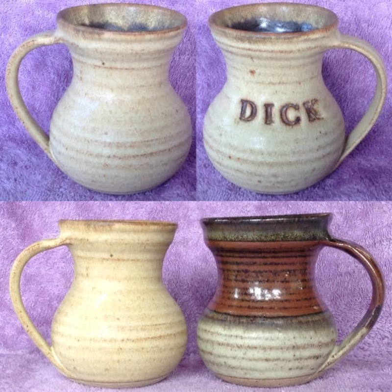 Mike Truebridge mugs in two glazes or Michelle Tant? Dick10