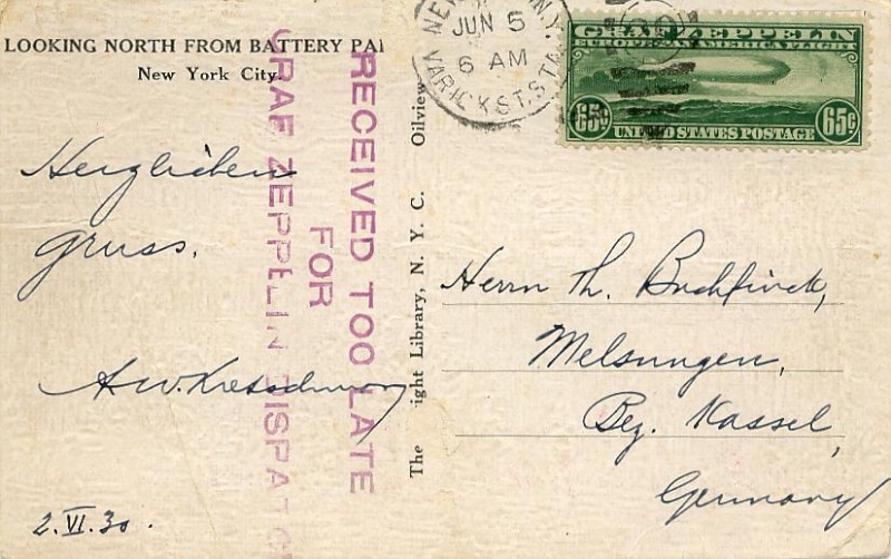 stempel - Südamerikafahrt 1930 (Rundfahrt-) Post nach Friedrichshafen" - Seite 5 64_f_t10