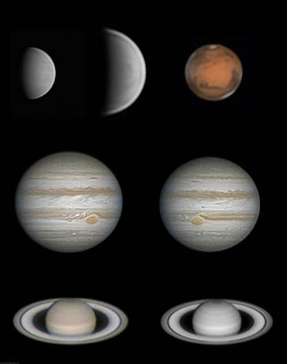 Une partie du système solaire avec différents instruments. Sans_t13