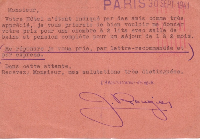 CP de 1941 pour la Hollande. Cp_pou11
