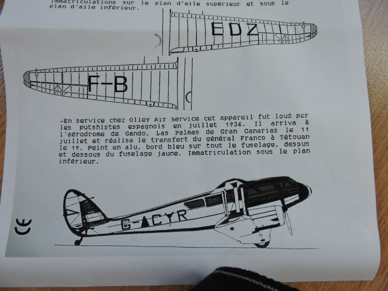 aerofile - [TASMAN MODELS/AEROFILE] De HAVILLAND DH 89A DRAGON RAPIDE 1/72ème Réf UG2003 Dscn2816