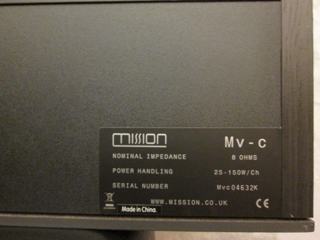 Mission-Mv-C-Center Speaker-(Sold) Mv_c_p16