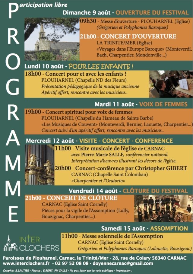 Du 9 au 15 août : festival des chapelles à Carnac, Plouharnel et La Trinité 6a00d820