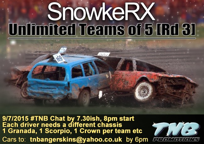 9/7/2015 Teams Round 3 - SnowkeRX Unlimited Tnb_sn10
