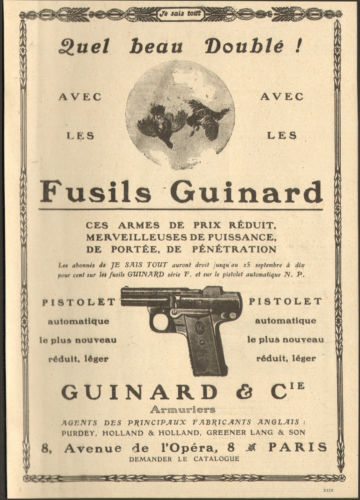 Armurerie Guinard 8 avenue de l'Opéra Paris...début du 20ème siècle. Armure10