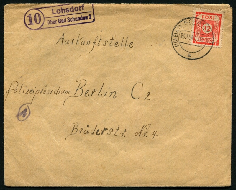 Deutschland  -  Landpoststempel (Poststellenstempel) Postst14