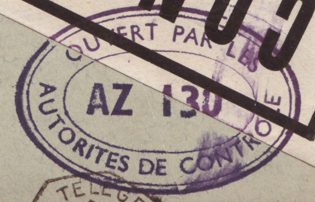 AZ 130 ?? sur lettre de 1942!! censure sous le régime de Pétain où de la libération ?? 10052_10