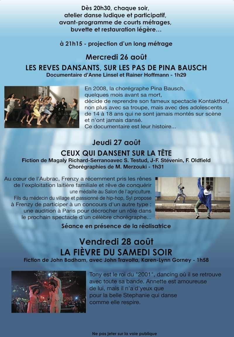Ciné Danse du 26 au 28 août place J.Jaures lyon 7 Flyer_13