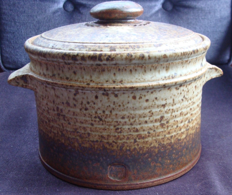 Substantial lidded casserole with glazed over mark Dsc05532