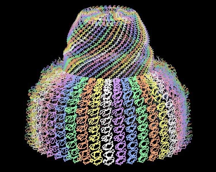 Vault particles, made by a 3d Polyribosome nano-printer Half-v10