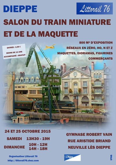 Dieppe 24 et 25 octobre 2015 - salon du train et  maquette Affich11