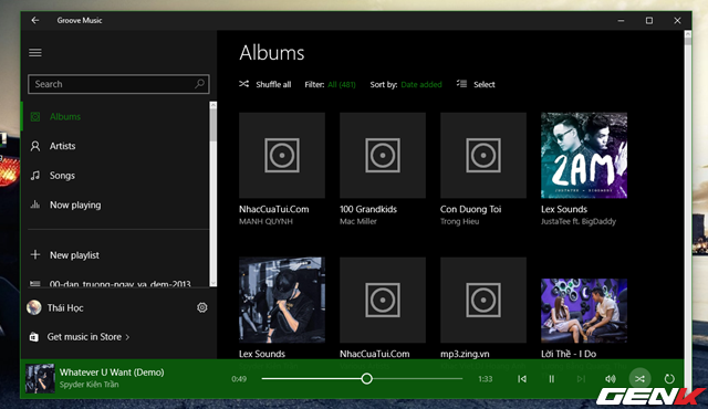 Toàn tập về ứng dụng Groove Music trên Windows 10 Toan-t10