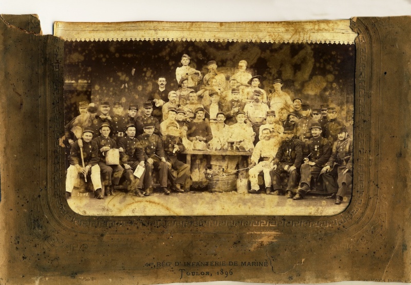 (H) Photo de groupe 4ème RIMa en 1896 baisse vendue Image18