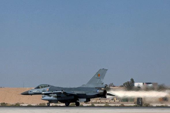 Irak : Mission terminée pour les 6 F-16 belges . Belgiq23