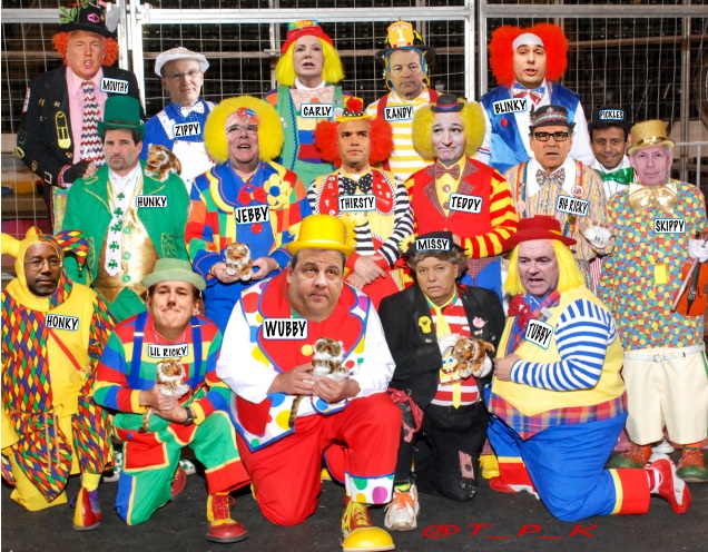 I keep seeing posters talk about this republican "clown car". But where is the car? I don't see any car. Candid10