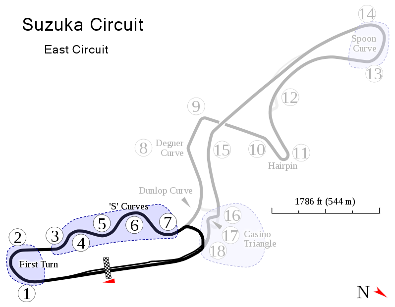 carrera - Copa coches producciòn americana 1ª carrera Suzuka10