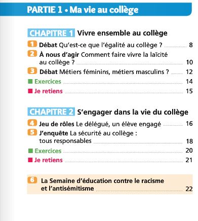 moral - Progression EMC [Enseignement moral et civique] cycle 4 Emc110