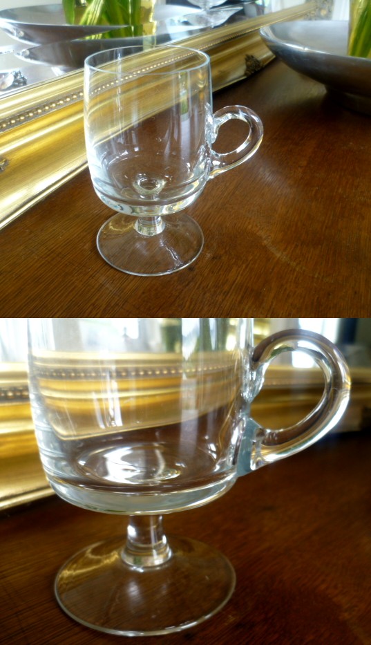 Delicate Crystal Glass Coffee/Punch glass - FT Dartington?  Aa12310