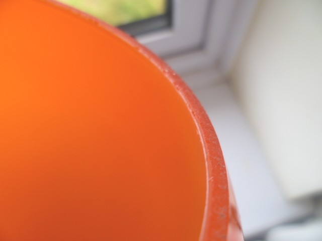 Orange cased glass tear drop shape lampshade - Scandinavian? Atear110