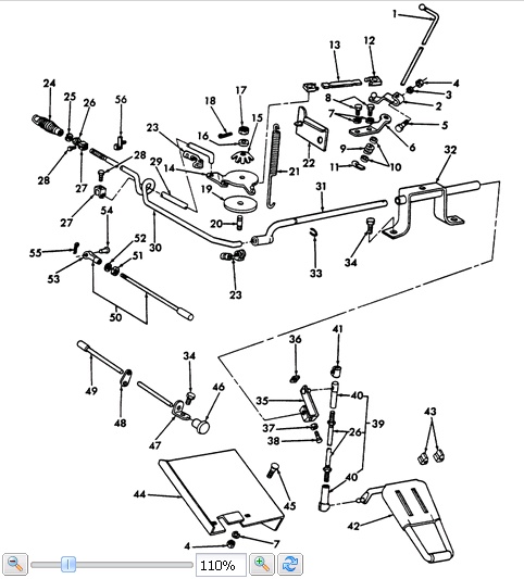 Accélérateur au pied Ford 4000-5000 400010