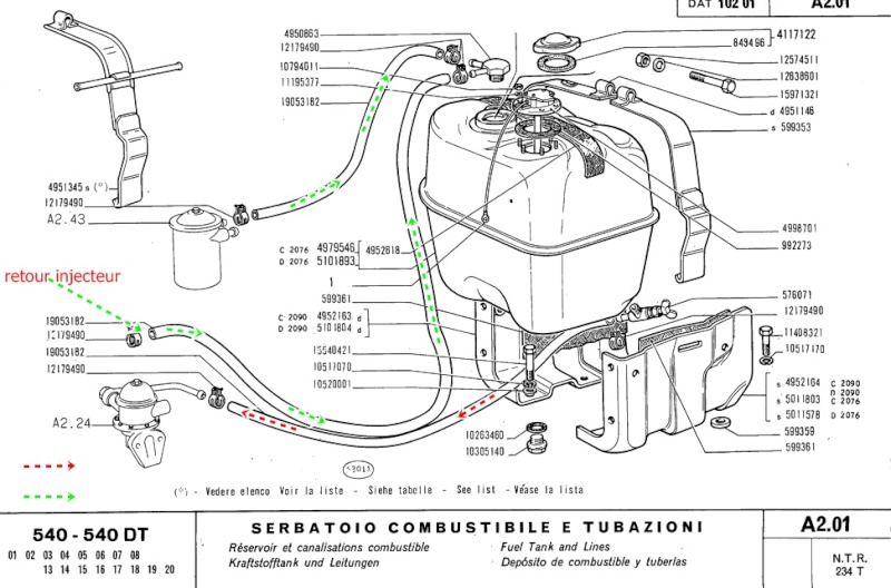 circuit alimentation gasoil someca 540v 54010