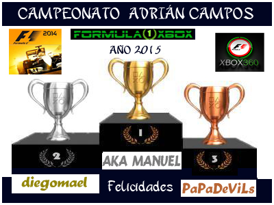 F1 2014 / CAMPEONATO ADRIÁN CAMPOS / CAMPEÓN Y PODIUM FINAL / AÑO 2015  Podium19