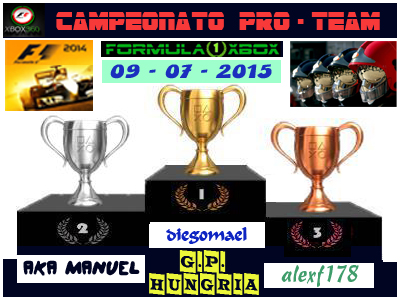 F1 2014 / CTO. PRO - TEAM / RESULTADOS Y PODIUM / G.P. HUNGRÍA / 09 - 07 -2015 Podium26